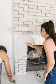 How To Paint A Brick Fireplace Dated