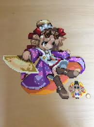 Touhou 12.3 fanart in fuse beads - Joon Yorigami (Source :  https://www.deviantart.com/kaliningradgeneral/art/Touhou-15-5-AoCF-Yorigami-Sisters-in-Soku-Style-722830134)  : r/touhou