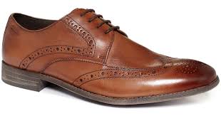 Clarks Brown Chart Limit Wingtip Laceup Shoes For Men