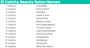 101 ideas for beauty salon names for