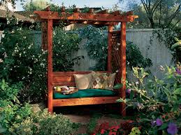 how to build a garden arbor bench