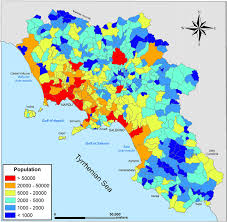 The campania region is situated in the south of italy and outlined on the west by the mediterranean with roughly 6 million of residents, half of which lives around the city of naples, campania has more. Municipality Based Distribution Of Population Density In Campania Region Download Scientific Diagram