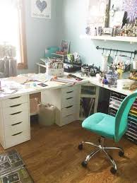 This ikea hack using kallax shelves is perfect if you need a large computer desk or craft table but don't want to spend hundreds of dollars! The Best Ikea Craft Room Tables And Desks Ideas Jennifer Maker