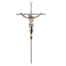 Crucifix Solid Brassantique Silver
