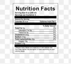 tea in nutrition facts label matcha