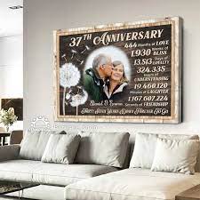personalized 37th anniversary gift 37