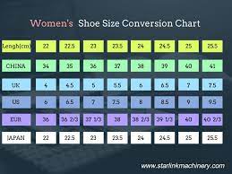 shoe size conversion chart shoe size
