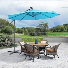Offset Solar Powered Patio Umbrella