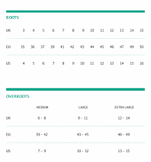 Workmaster Boots Sizing Chart