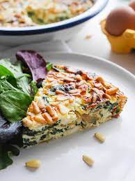 easy crustless quiche with spinach