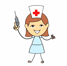 nurse holding a syringe animated clipart