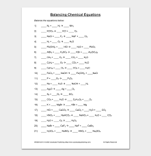 20 Balancing Chemical Equations