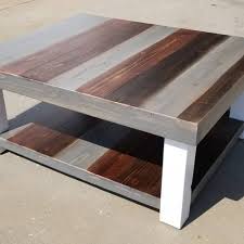 Reclaimed Wood Coffee Table With Multi