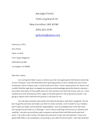 Internship Cover Letter Sample   Resume Genius Fastweb Fancy Samples Of Cover Letter For Internship    For Cover Letter For Job  Application With Samples