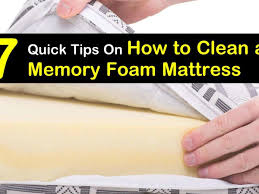 to clean a memory foam mattress