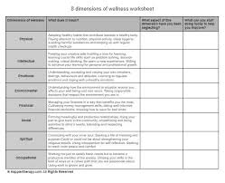 8 dimensions of wellness worksheet