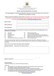 Resubmitted Case Study Cover Sheet Royal Australasian