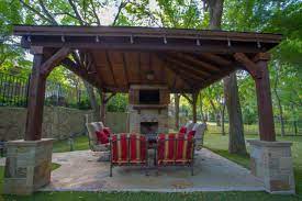 Pergola And Fireplace Texas Best
