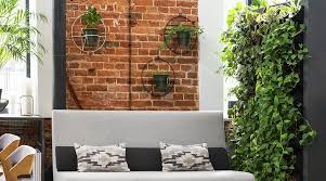 Vertical Green Wall With Houseplants