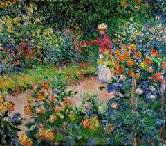Claude Monet Garden At Giverny 1895