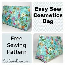 Pdf download patterns for leather bag, tote, wallet pattern. Easy Cosmetics Bag Pattern So Sew Easy