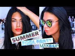 summer pool party makeup you