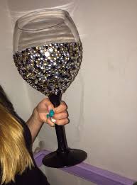 Studded Giant Wine Glass Painted The
