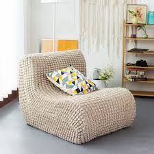 n v one piece high density foam single seated foam armless floor sofa chagne