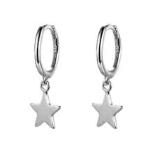 Silver Star Rings Earrings