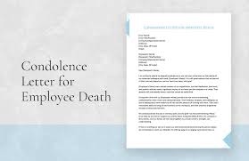 condolence letter for employee in