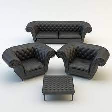 Chesterfield Sofa Armchair Chair 3d
