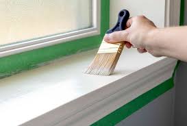paint interior window or door case moldings