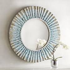 Ariel Blue Mosaic 32 Round Mirror