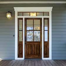 Krosswood Doors 32 In X 96 In Rustic Knotty Alder 4 Lite Clear Glass 2 Panel Unfinished Wood Front Door Slab