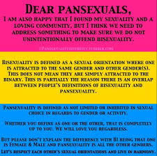 Pansexual means that someone is attracted to all genders and sexes. Pansexual