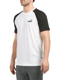 Details About New Puma Raglan Authentic Short Sleeve Mens Black T Shirt Size L 90067