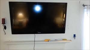 plasma tv install with wire fish cable