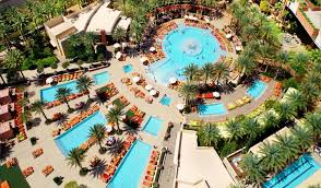 On one side of the pyramid, a cascade of water flows down from the steep steps to a pool buzzing with kids. Best 16 Las Vegas Hotels For Kids Hotelscombined Best 16 Las Vegas Hotels For Kids