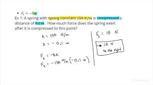 How To Calculate A Spring Force Using