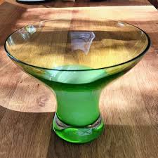 Blown Glass Bowl Emerald