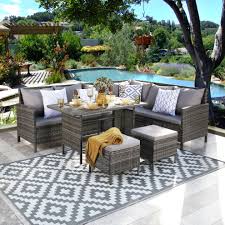 thalia garden corner sofa dining set