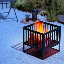 Square Fire Pit Bbq Grill Outdoor