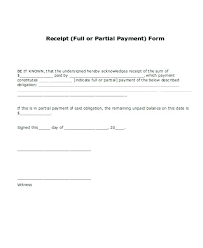 Rent Payment Receipt Form Sample Receipt For Partial Payment Rent