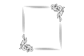 outline border flower frame art vector