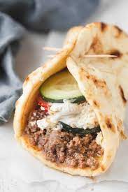 instant pot ground beef gyros eating