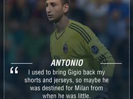 With donnarumma brothers leaving this summer ac milan must choose a new third goalkeeper for next season. Antonio Donnarumma My Little Brother Gianluigi Was Destined To Be Milan S No 1 Goal Com