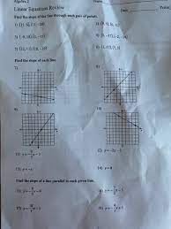 Linear Equations Review