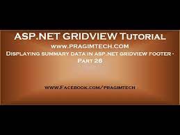 summary data in asp net gridview footer
