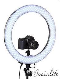 Socialite 18 Led Dimmable Photo Video Ring Light Kit Incl Stand Iphone Adapter