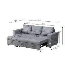 Velvet Queen Size Sofa Bed